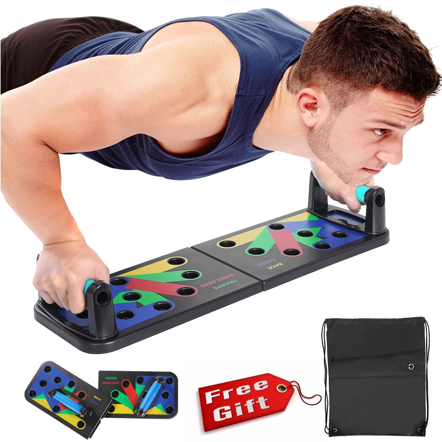 Foldable Multi-Function Push-Up Board – 12/14 Function Fitness Equipment