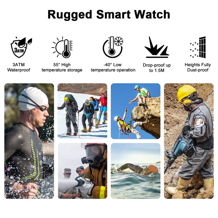 KOSPET ROCK Rugged Smartwatch – Outdoor Fitness Tracker