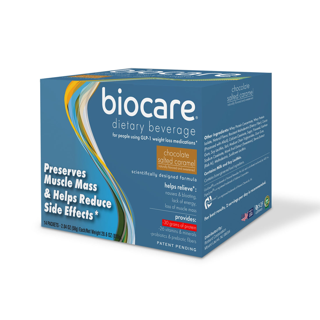 30G Protein Chocolate Salted Caramel Biocare Dietary Beverage (14 Servings)