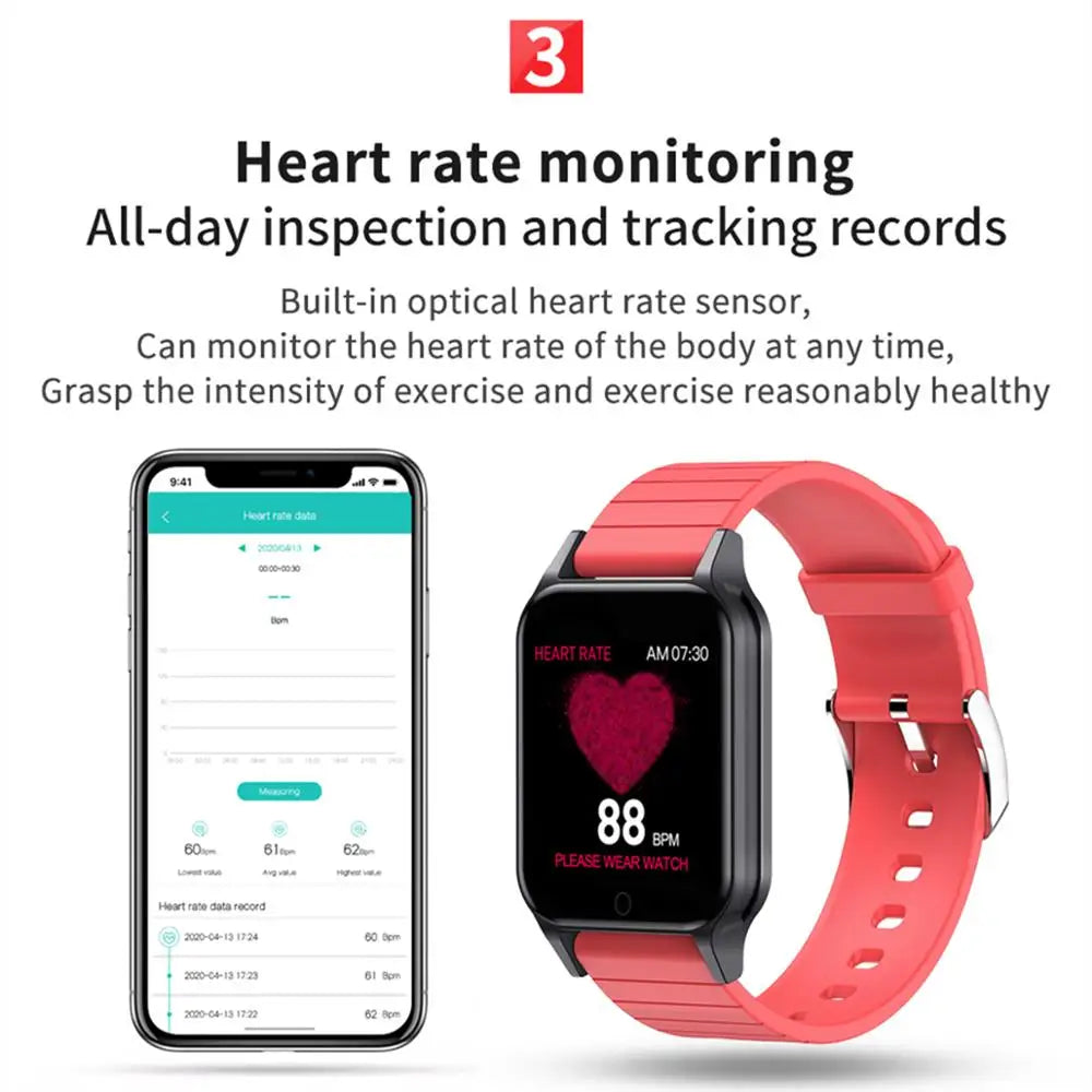T96 Smart Watch – Body Temperature & Fitness Tracker