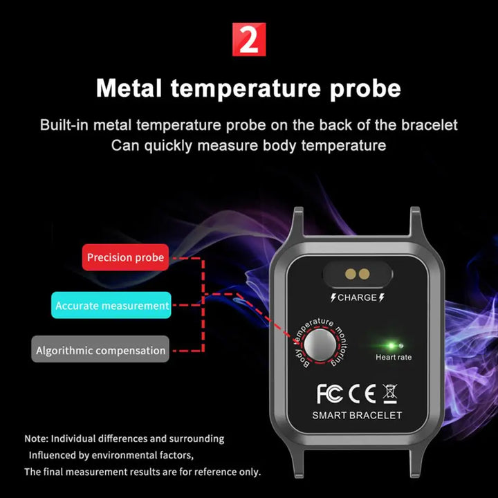 T96 Smart Watch – Body Temperature & Fitness Tracker