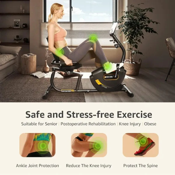 Recumbent Exercise Bike – Indoor Magnetic Cycling for Adults & Seniors