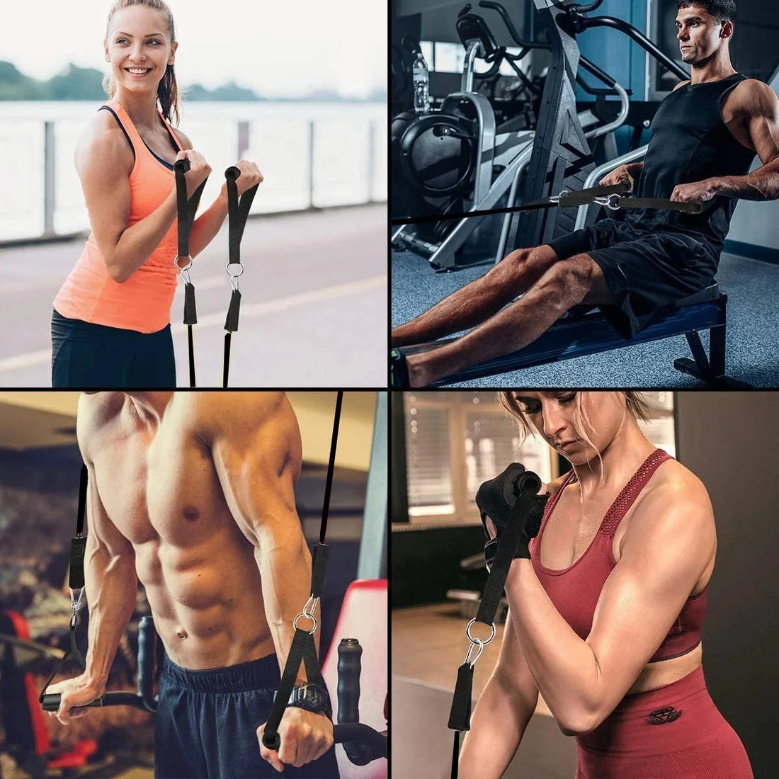 Wrapped Resistance Band & Rod Set – Strength Training Equipment