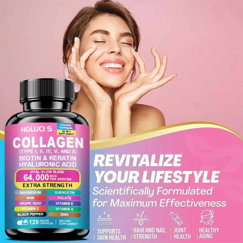 Collagen & Biotin Capsules – Hair, Skin & Nails Support
