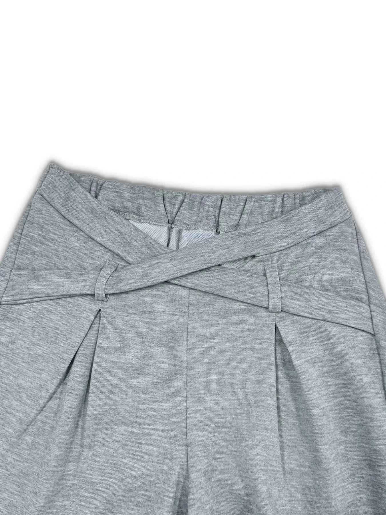 Casual Cropped Hoodie and Wide Leg Pants Set