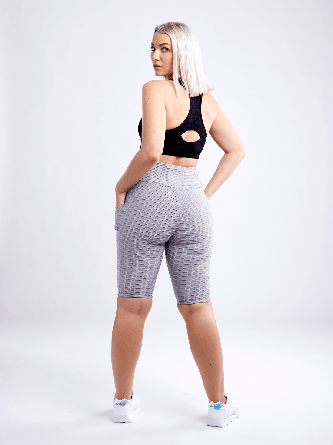 JupiterGear High-Waisted Scrunch Yoga Shorts with Hip Pockets