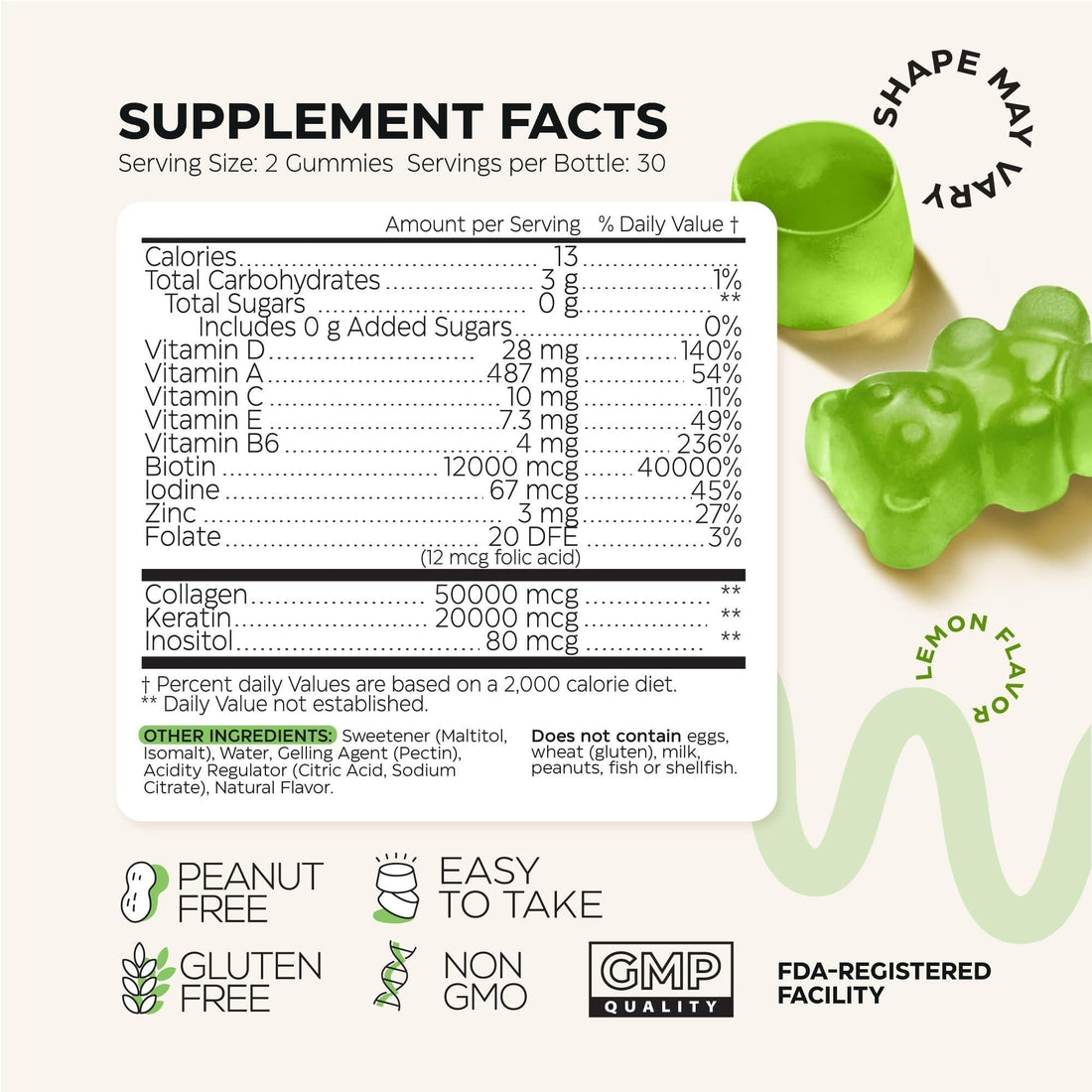 Biotin & Collagen Gummies – Hair, Skin & Nails Support