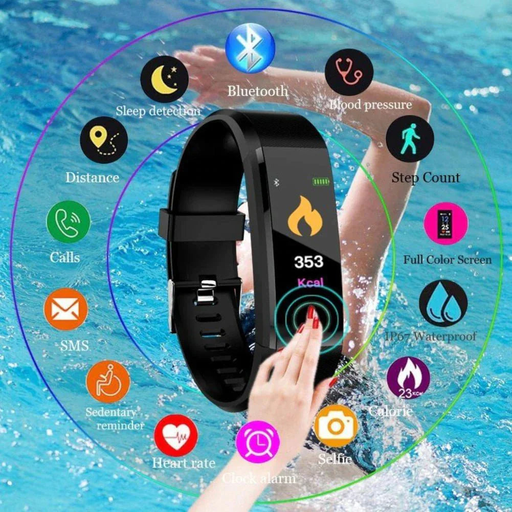 IP67 Waterproof Fitness Tracker – Smart Watch with Heart Rate & Multi-Sport