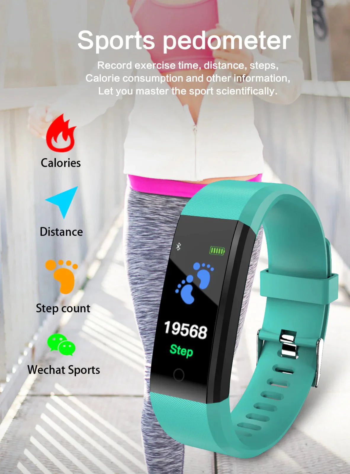 IP67 Waterproof Fitness Tracker – Smart Watch with Heart Rate & Multi-Sport