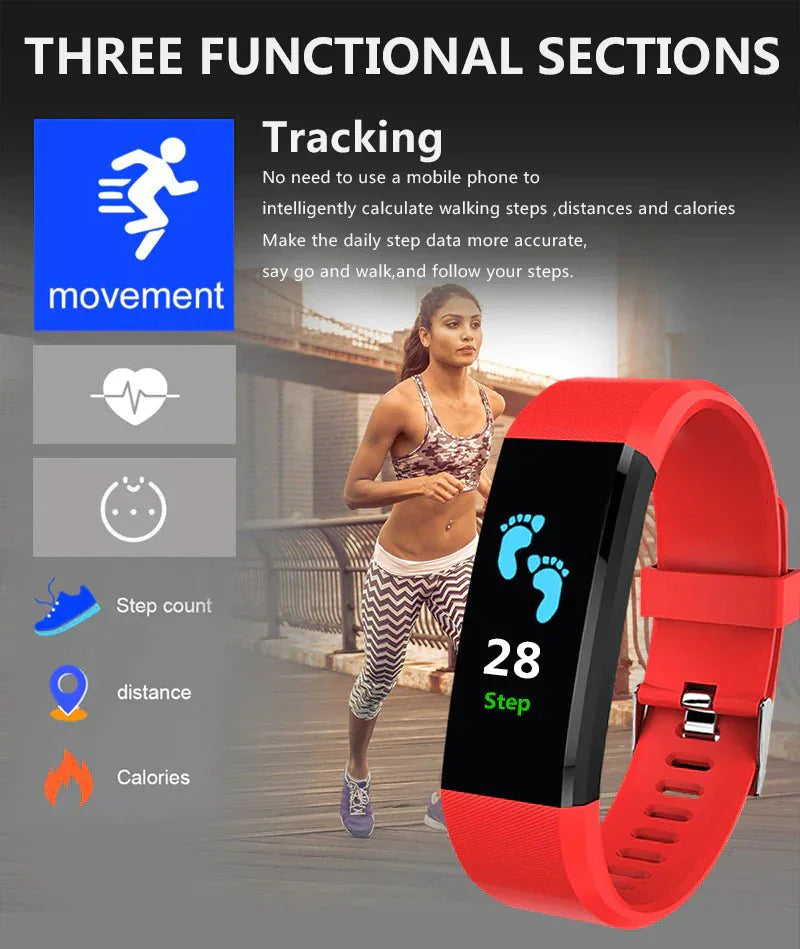 IP67 Waterproof Fitness Tracker – Smart Watch with Heart Rate & Multi-Sport