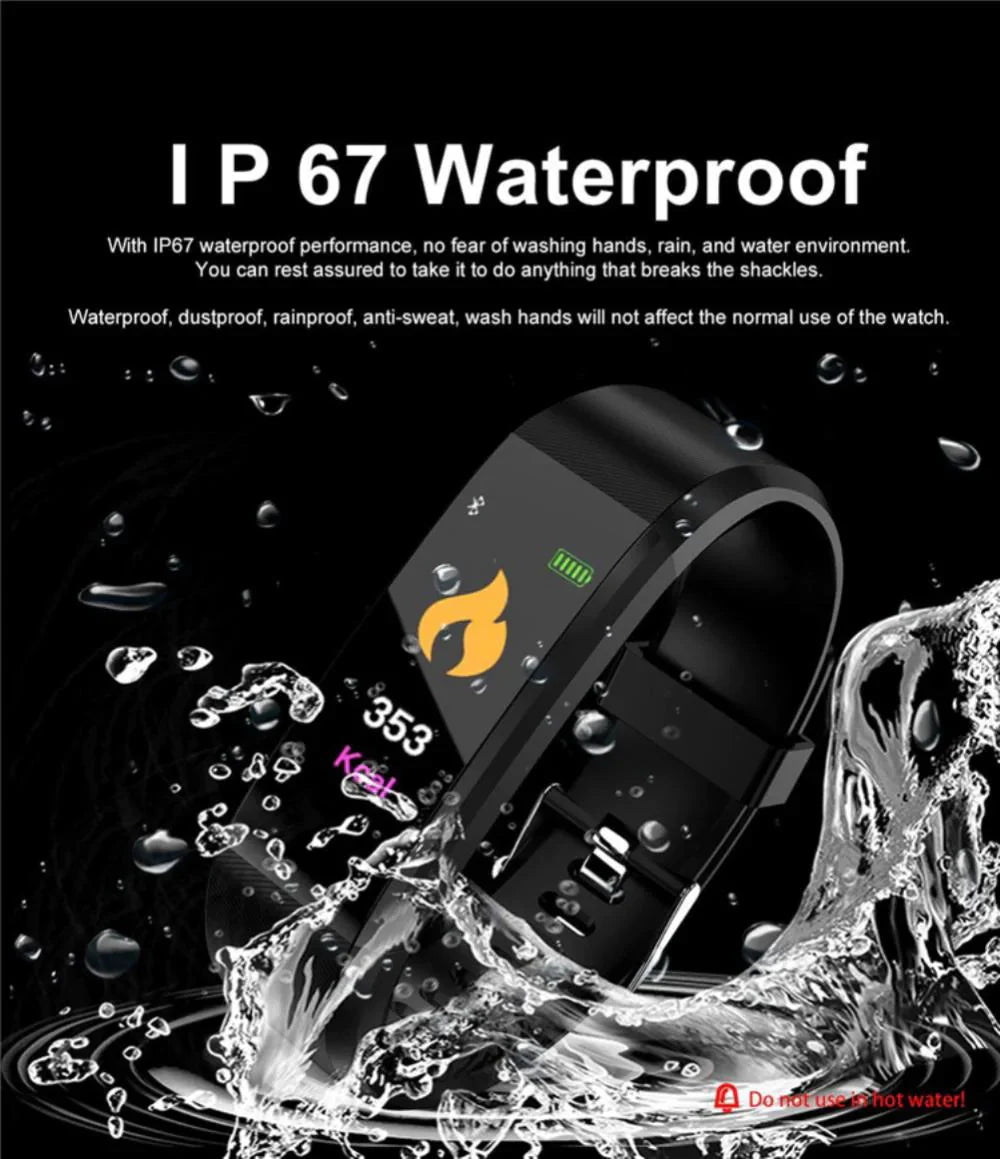 IP67 Waterproof Fitness Tracker – Smart Watch with Heart Rate & Multi-Sport