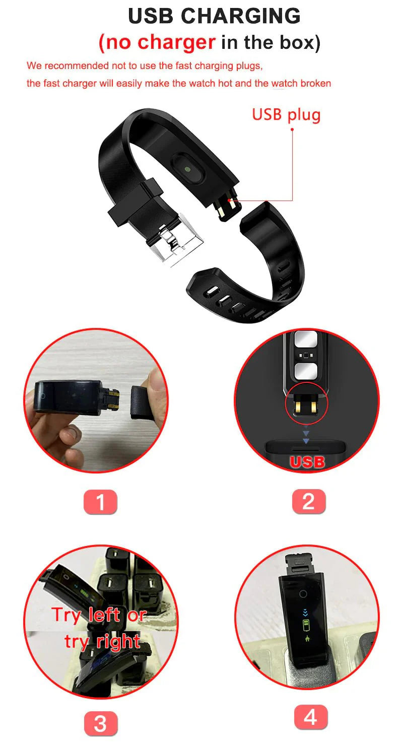 IP67 Waterproof Fitness Tracker – Smart Watch with Heart Rate & Multi-Sport