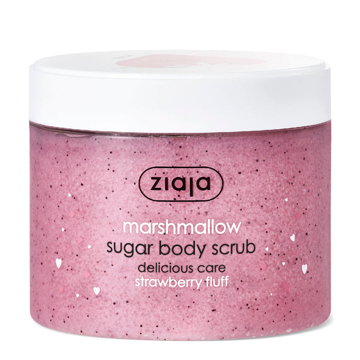 Marshmallow Strawberry Fluff Sugar Scrub – Delicious Skin Care